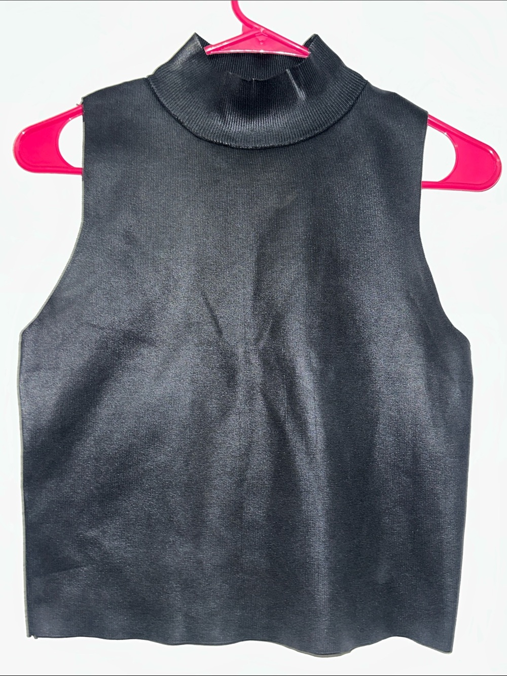 Black Sleeveless Mock Neck Women’s Top Zara